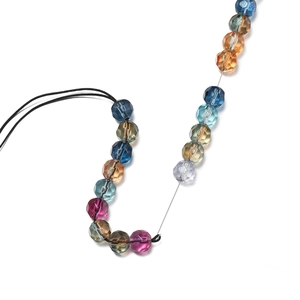 Faceted glass bead strand for DIY jewelry making in multiple vibrant colors