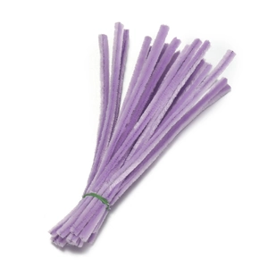 Premium purple fuzzy chenille stems for DIY handicraft and creative pipe cleaner art projects