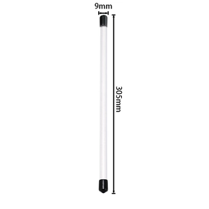 Macro view of 305mm stainless steel beading needle tool with 9mm protective caps