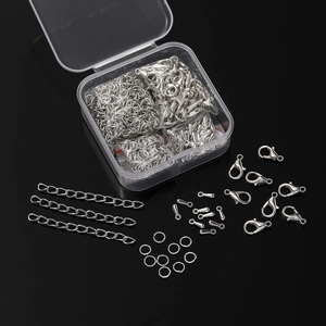 Set fai-da-te per gioielli in argento con fermagli, anellini e terminali in scatola