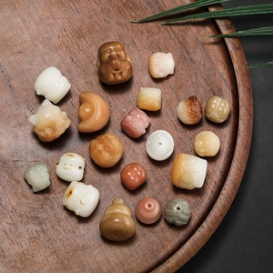 Bodhi Root Hand Carved Beads DIY Jewelry Making Accessories Chinese Style Gourd Buddha Fortune Cat Beads For Bracelets Necklaces