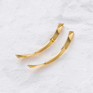 Handgemaakte DIY Koper Vergulde Gedraaide Staaf Golfcurve Hangers Voor Sieraden Maken Oorbel Accessoires Onderdelen