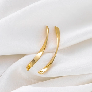 18K vergulde gedraaide golf accessoires voor het maken van DIY oorbellen en sieraden