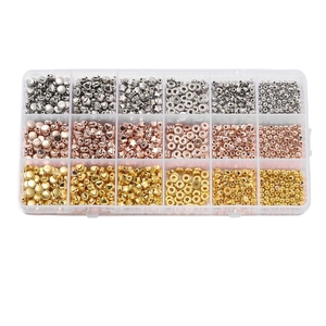 Set 15 griglie perline CCB con cuori e stelle oro argento rosa per creazione gioielli DIY