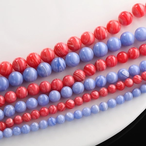 Polished synthetic onyx agate beads with colorful stripes for DIY jewelry making