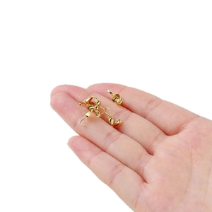 Fermoir en forme de cœur plaqué or 18 carats pour création de bijoux DIY