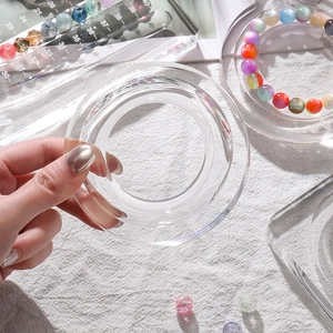 Perlen-Design-Brett aus Acryl für DIY-Schmuck mit Maßstäben und praktischen Perlenrillen