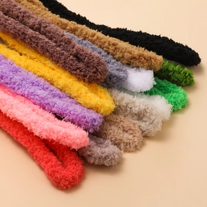 Extra-dense 2cm thick plush chenille stems in various colors for DIY handicraft projects
