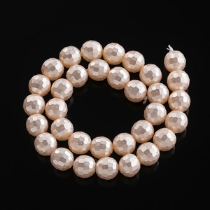 Facettierte Glasperlen in Champagner für DIY-Schmuck und handgefertigte Halsketten