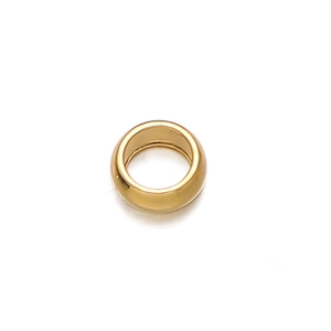 Polished gold round bead connector for DIY stainless steel jewelry making sets