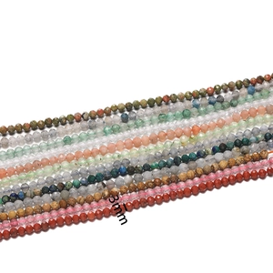 Macro di perline sfaccettate in pietra naturale da 3mm in quarzo e diaspro per gioielli