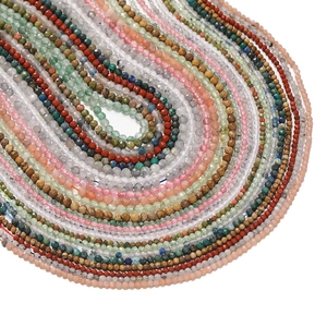 Perle in pietra naturale sfaccettata da 2mm e 3mm in colori vivaci per gioielli DIY