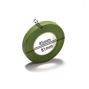 Dettaglio macro del nastro floreale verde da 12mm con diametri interno 45mm ed esterno 81mm