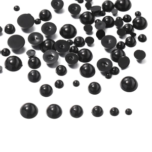 Varie dimensioni di occhi di sicurezza in plastica nera lucida per bambole fai-da-te