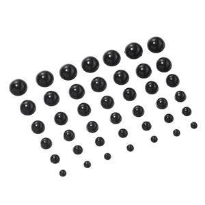 Occhi di plastica nera lucida in varie dimensioni per bambole fai-da-te e artigianato