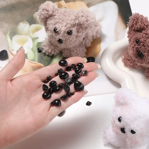 Occhi e nasi di sicurezza in plastica nera per animali di peluche DIY e bambole
