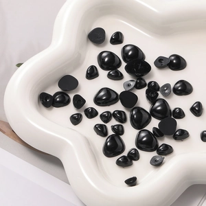 Occhi di Sicurezza in Acrilico Nero Lucido e Nasi a Triangolo per la Creazione di Bambole Fai-da-Te Accessori per Artigianato in Peluche