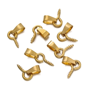 Détails de bélières dorées avec épingles à œillet pour la création de pendentifs