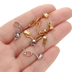 Bélières en acier inoxydable avec tiges à œillets pour pendentifs et création de bijoux