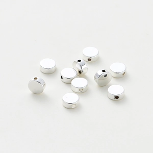 Polished silver spacer beads for DIY jewelry making with smooth finish and precise holes