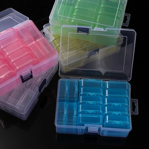 Transparent Plastic Storage Box Jewelry Bead Case Organizer DIY Component Container Small Parts Storage Box Case