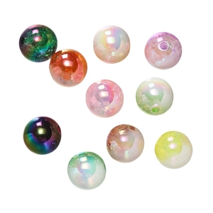 16mm acrylic UV gradient snowflake beads with aurora coating for DIY jewelry making