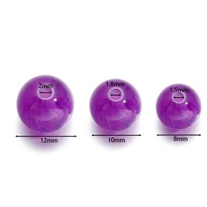 Tre perle di resina viola sirena in dimensioni 12mm 10mm 8mm per gioielli fai da te