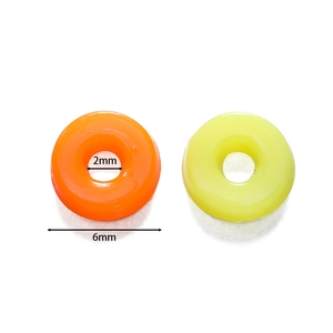 6mm colorful donut-shaped acrylic spacer beads for handmade DIY jewelry and phone charms