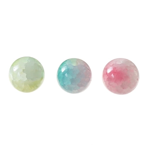 Detail of 10mm frosted ice cracked glass beads for DIY necklaces and phone chains