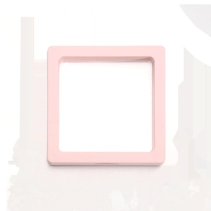 Pink PE film 3D floating display box for jewelry storage with anti-oxidation protection