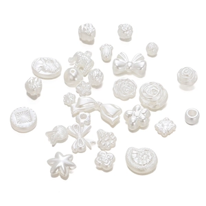 ABS Barockperlen Mix mit Blumen und Schleifen für DIY Schmuckherstellung Projekte