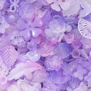 Acryl Jelly Kleur Gemengde Kralen ABS Kunstparelmoer Roos Bloem Vlinder Strik Mix Set Voor DIY Handgemaakte Sieraden Maken