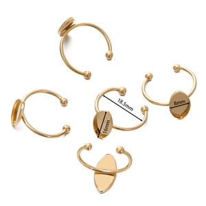 Detail of 18k gold plated marquise base settings for DIY jewelry making accessories
