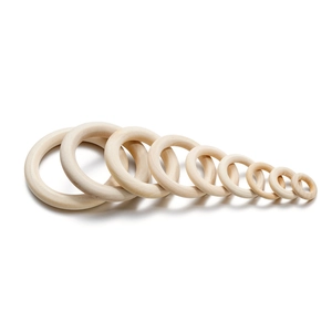 Multiple sizes of natural wooden rings for DIY crafts and handbag handle accessories