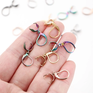 Stainless Steel Leverback Earring Hooks With Pinch Bail French Ear Wire Jewelry Making DIY Findings Accessories