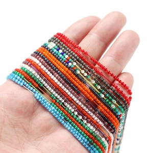 2mm Glass Cat Eye Seed Beads Colorful Round Straight Hole Loose Beads DIY Jewelry Making Accessory For Bracelet Necklace