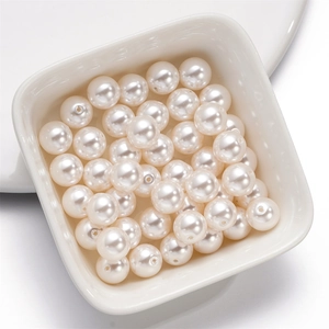 Lustrous white 3-12mm crystal glass faux pearl beads for DIY jewelry and necklaces