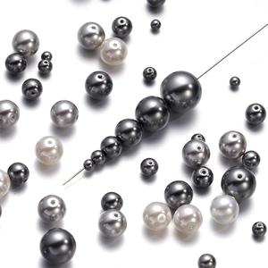 High Gloss Round Crystal Glass Imitation Artificial Pearl Loose Beads For DIY Necklace Bracelet Jewelry Making Accessories Findings