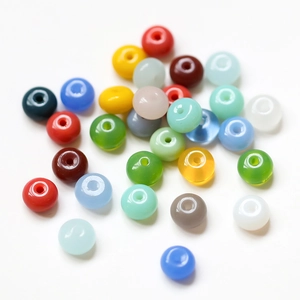 Colorful rondelle glass beads in various candy colors for DIY jewelry making