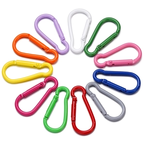 Set di moschettoni in alluminio colorato in 11 tonalità con chiusura a molla durevole