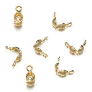 Detail van 18K vergulde kalotjes voor DIY sieraden maken accessoires pakketten