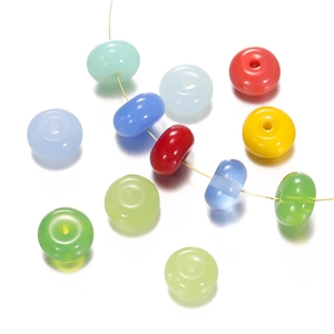Colorful rondelle glass beads in assorted candy colors for DIY jewelry making