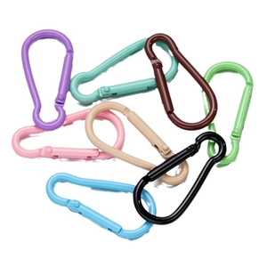 Moschettoni colorati in alluminio in otto colori vivaci per gioielli fai-da-te e portachiavi