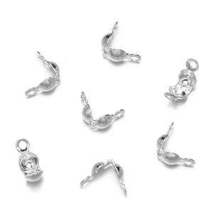 Detailopname van 18K verzilverde kalotjes voor doe-het-zelf sieraden maken sets