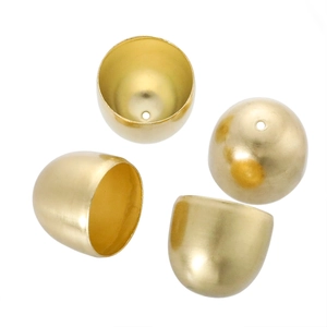 Vierer-Set matte goldene Glockenkappen für DIY-Schmuck und Bastelprojekte