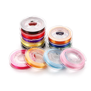 DIY colorful crystal elastic bead cord rolls for jewelry making in various vibrant colors
