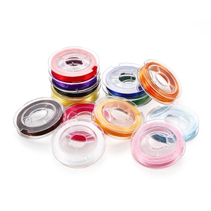 Various colors of 0.8mm crystal elastic string rolls for DIY jewelry and bracelet making