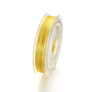 0.8mm yellow crystal elastic cord on spool for DIY beaded bracelet and jewelry making