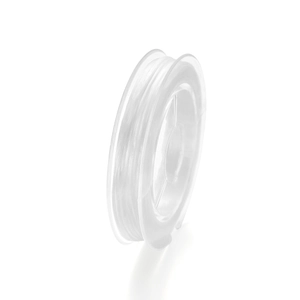Strong 0.8mm clear elastic bead string on transparent spool for DIY jewelry making