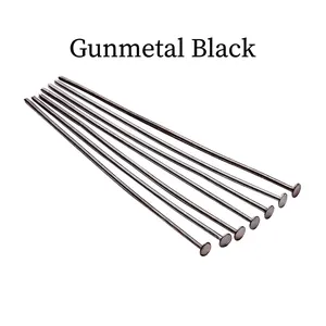 Σετ 7 καρφίτσες με επίπεδη κεφαλή gunmetal για κατασκευή κοσμημάτων DIY και βραχιολιών